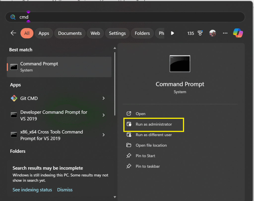 Running sfc /scannow command in Windows 10/11 Command Prompt to fix slow boot and startup issues