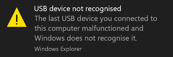 USB drive not recognized error in Windows 11 while creating Windows 11 25H2 bootable USB