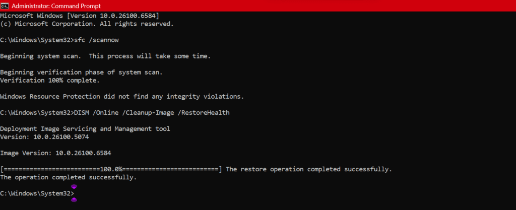 Running SFC scan to fix Windows 11 update problems