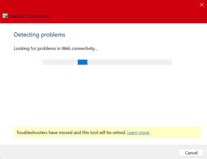 Windows 10/11 Network Troubleshooter to fix internet connection problems