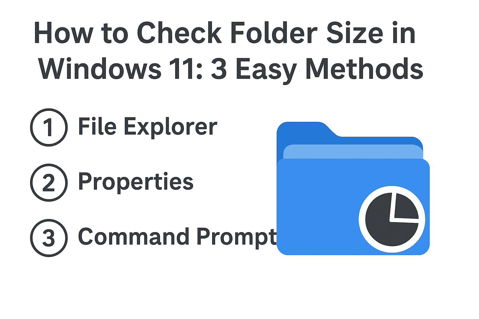 Windows 11 folder with pie chart showing storage usage – How to Check Folder Size in Windows 11 step-by-step guide