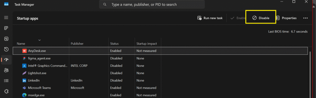 MSConfig clean boot settings in Windows to fix Apps Not Responding issue