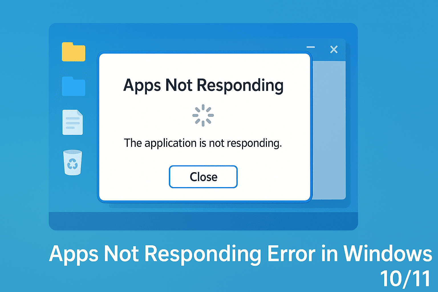 Apps Not Responding error in Windows 10/11 - Step-by-step fix guide