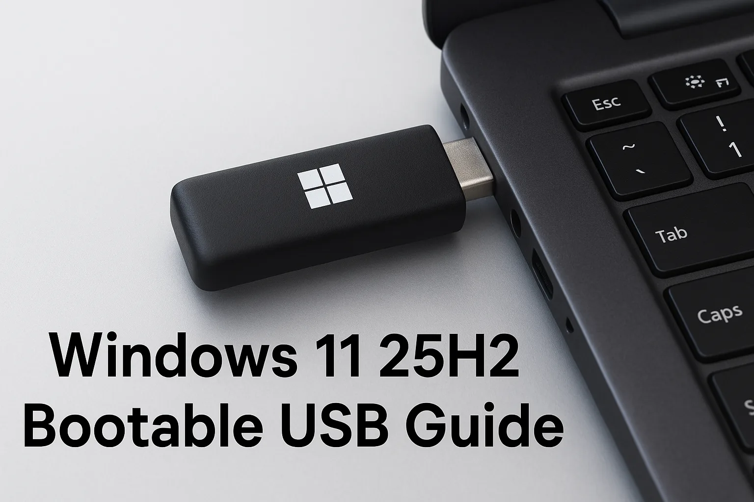 Create Windows 11 25H2 bootable USB drive using Rufus, Media Creation Tool, or PowerShell